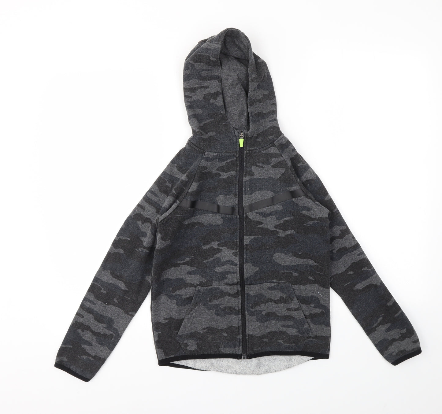 Primark Boys Grey Camouflage  Full Zip Jumper Size 9-10 Years