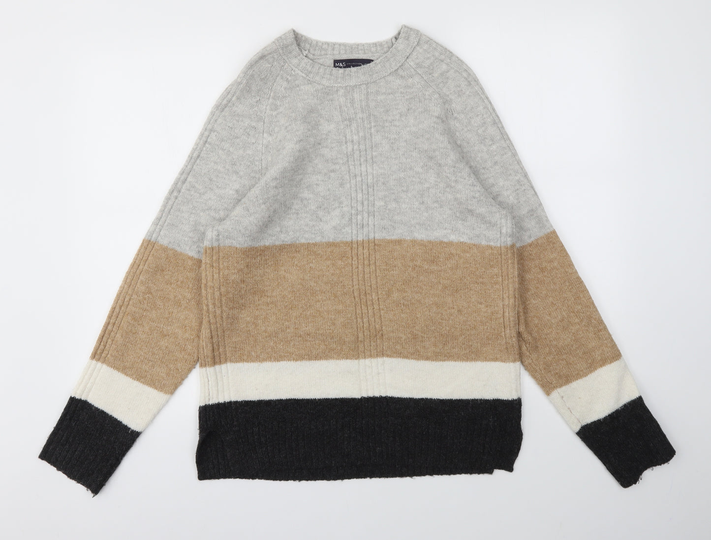 M&S Womens Multicoloured Striped  Pullover Jumper Size S