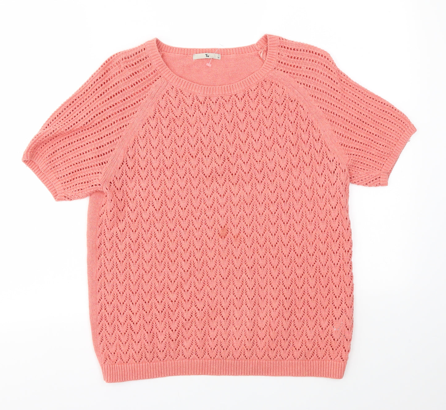TU Womens Pink   Basic T-Shirt Size 14