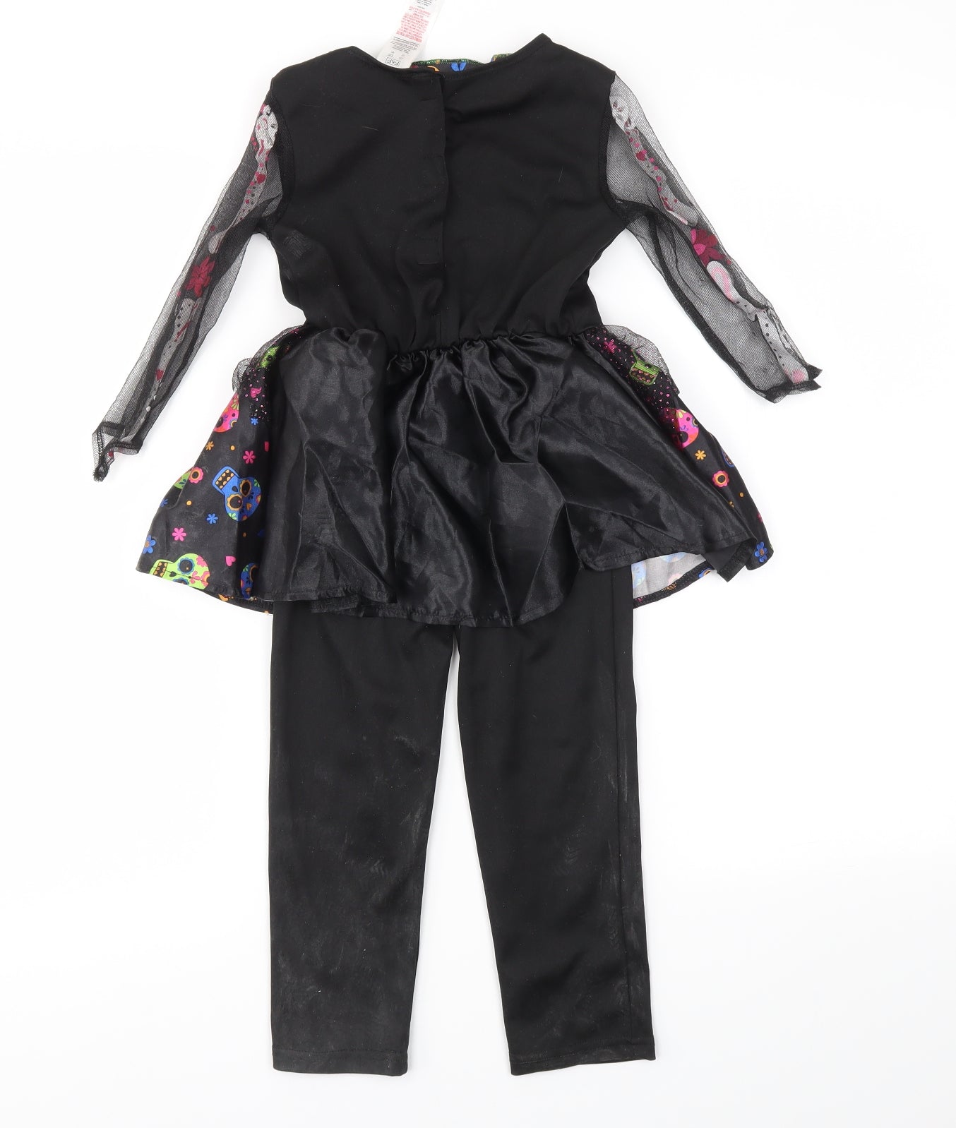 F&F Girls Black Geometric  Bodysuit One-Piece Size 3-4 Years