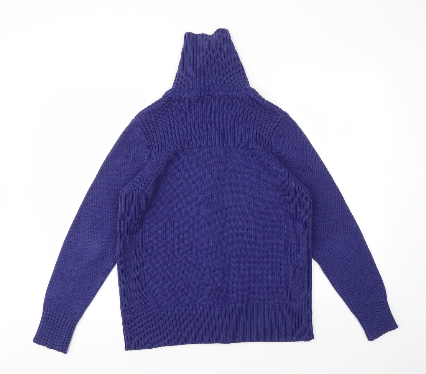 M&S Womens Blue Houndstooth  Full Zip Hoodie Size 18