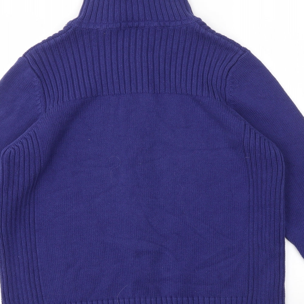 M&S Womens Blue Houndstooth  Full Zip Hoodie Size 18