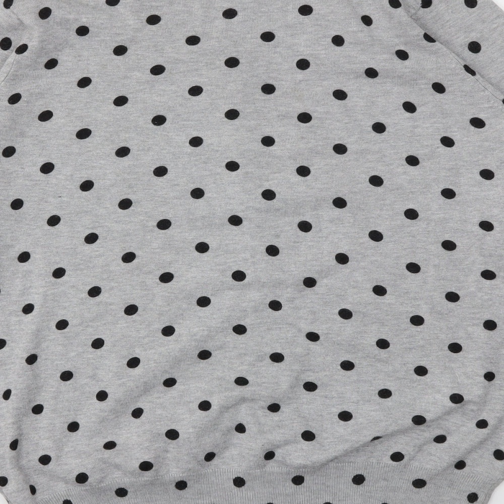 F&F Womens Grey Polka Dot  Cardigan Jumper Size 18