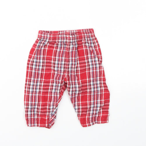 Nutmeg Boys Red Chevron  Capri Trousers Size 3-6 Months