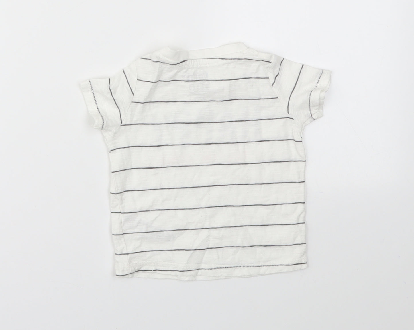 F&F Boys Multicoloured Striped  Basic T-Shirt Size 3-6 Months