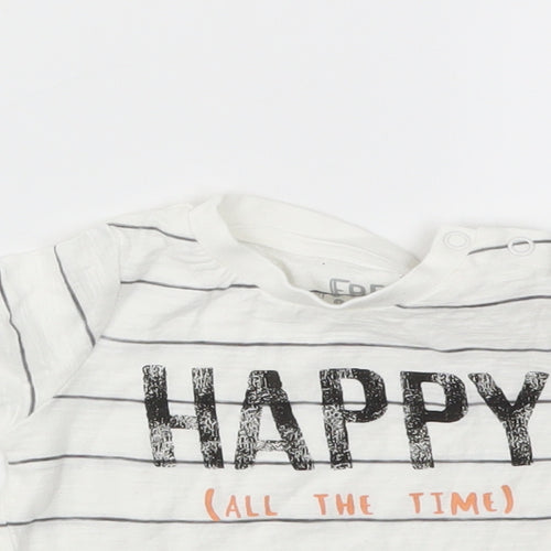 F&F Boys Multicoloured Striped  Basic T-Shirt Size 3-6 Months