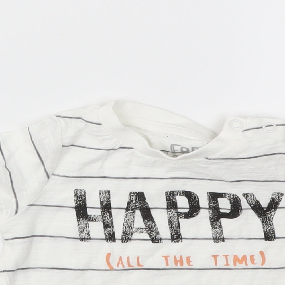 F&F Boys Multicoloured Striped  Basic T-Shirt Size 3-6 Months