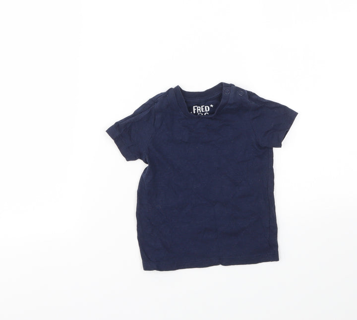 F&F Boys Blue Basic T-Shirt Size 6-9 Months
