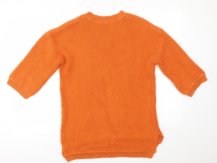 M&S Womens Orange   Pullover Sweatshirt Size 8