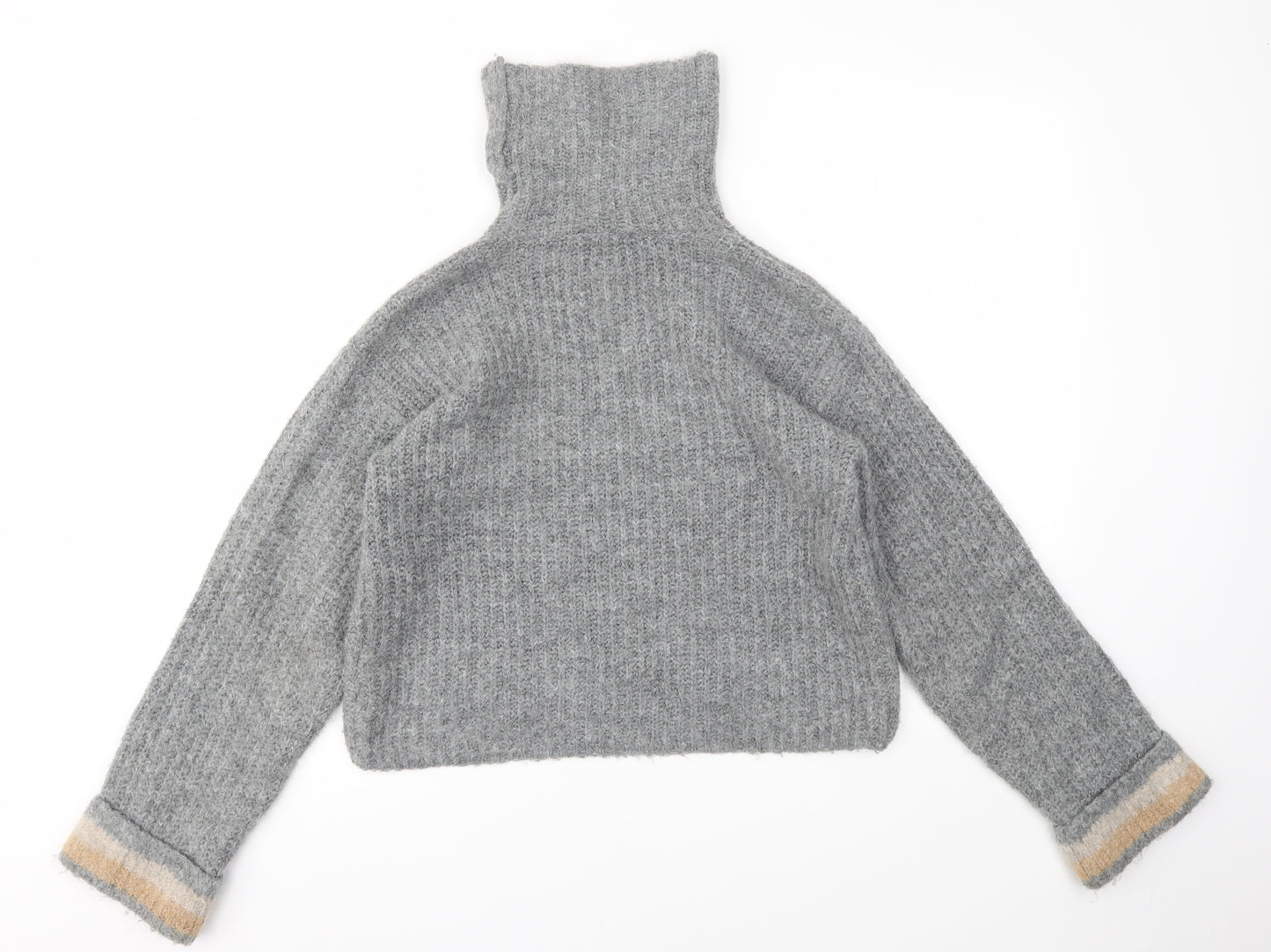 Cream Womens Grey   Pullover Sweatshirt Size S
