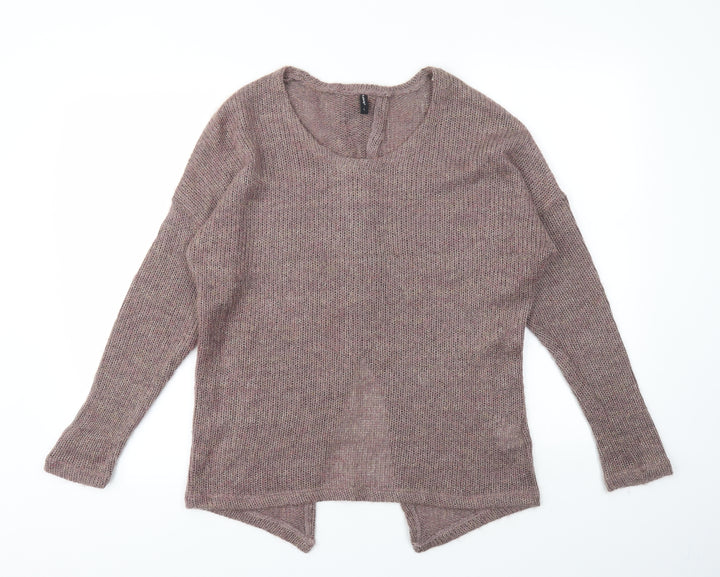 b.young Womens Purple Pullover Jumper Size L