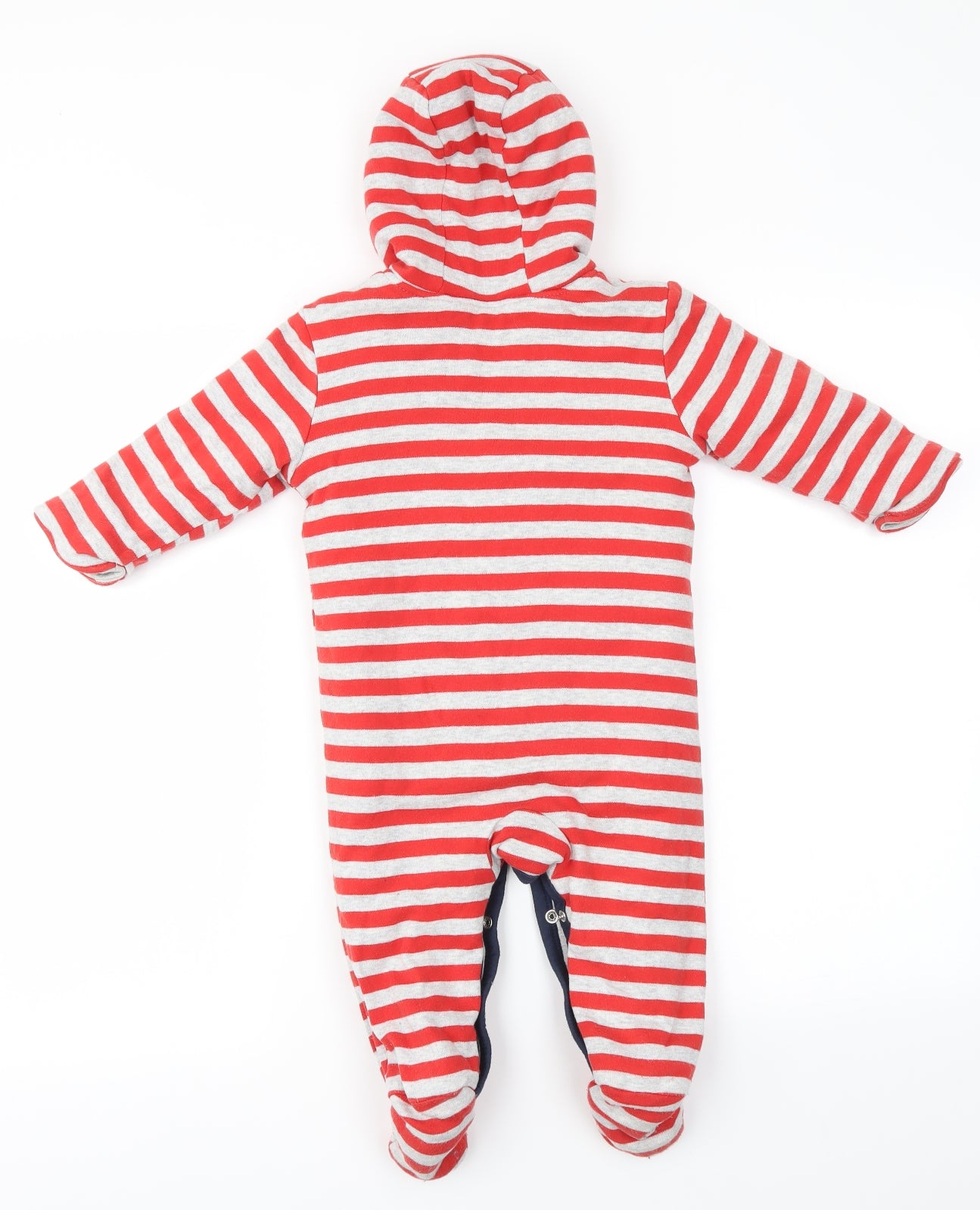 F&F Baby Red Striped  Babygrow One-Piece Size 9-12 Months