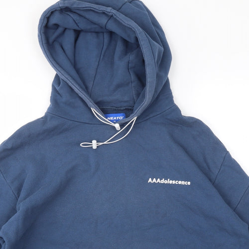 AT NEATO  Mens Blue   Pullover Hoodie Size S
