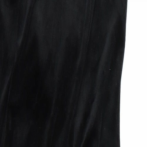 Ariella Womens Black  Velour Wrap Dress  Size 16