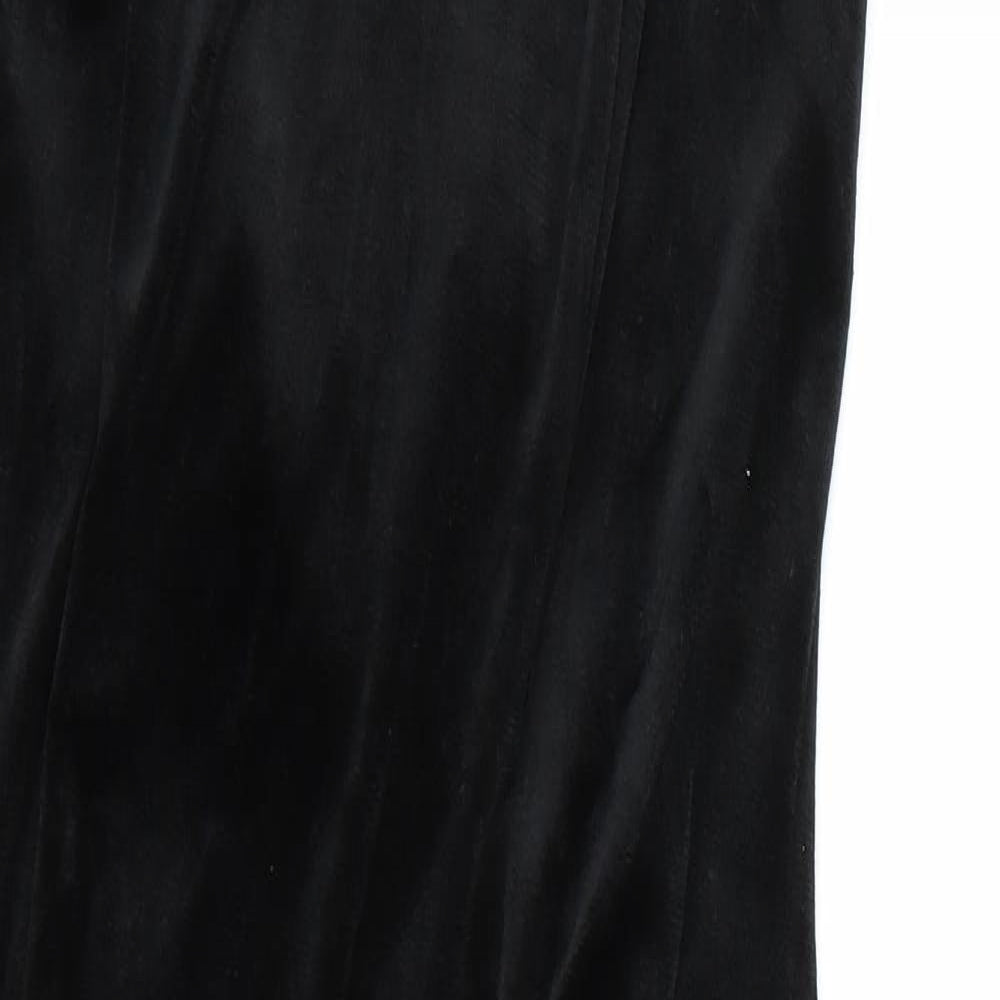 Ariella Womens Black  Velour Wrap Dress  Size 16