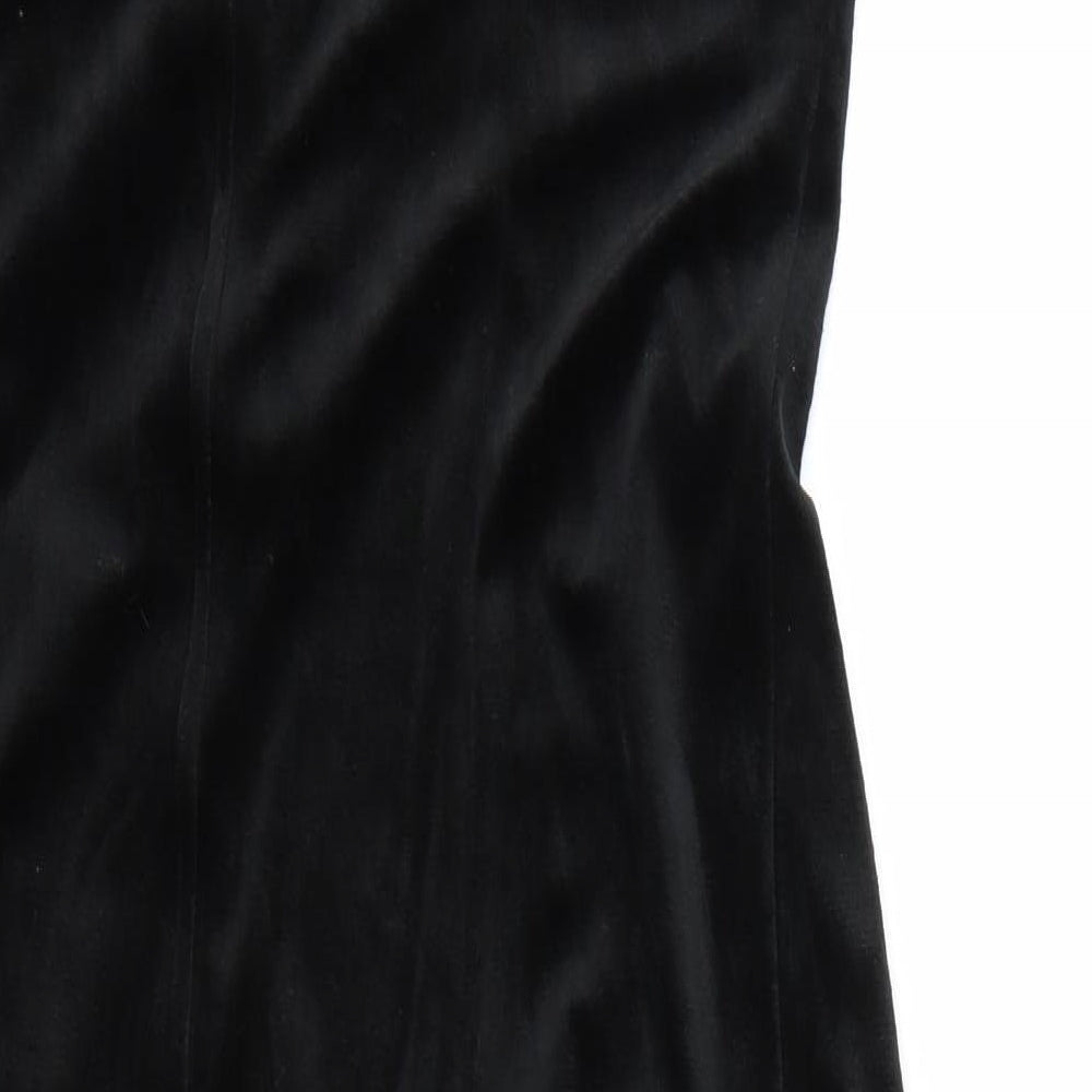 Ariella Womens Black  Velour Wrap Dress  Size 16