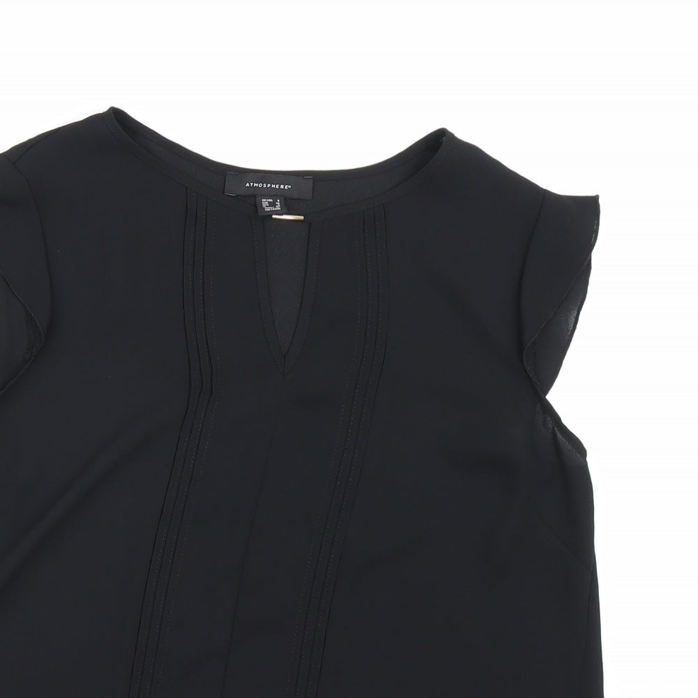 Atmosphere Womens Black   Basic Blouse Size 8