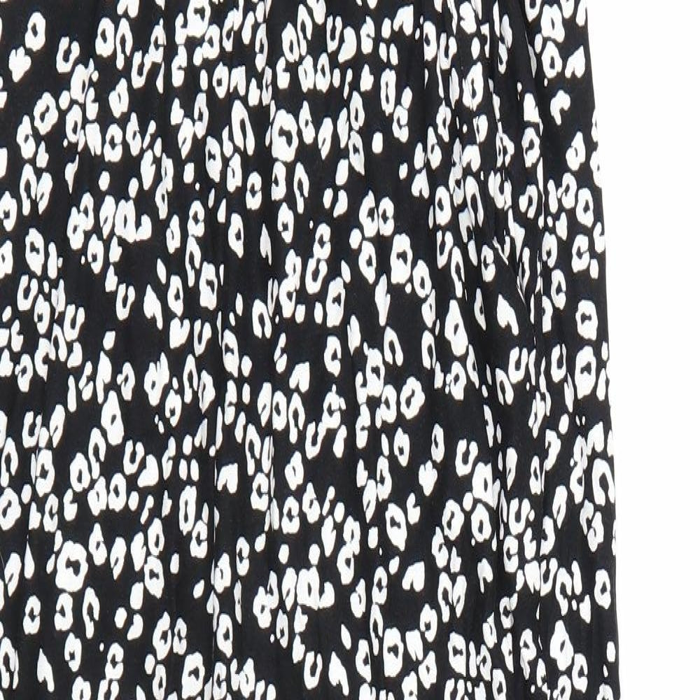 NEXT Womens Black Floral  Jumpsuit One-Piece Size 8 L27 in