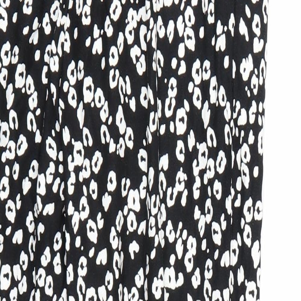 NEXT Womens Black Floral  Jumpsuit One-Piece Size 8 L27 in