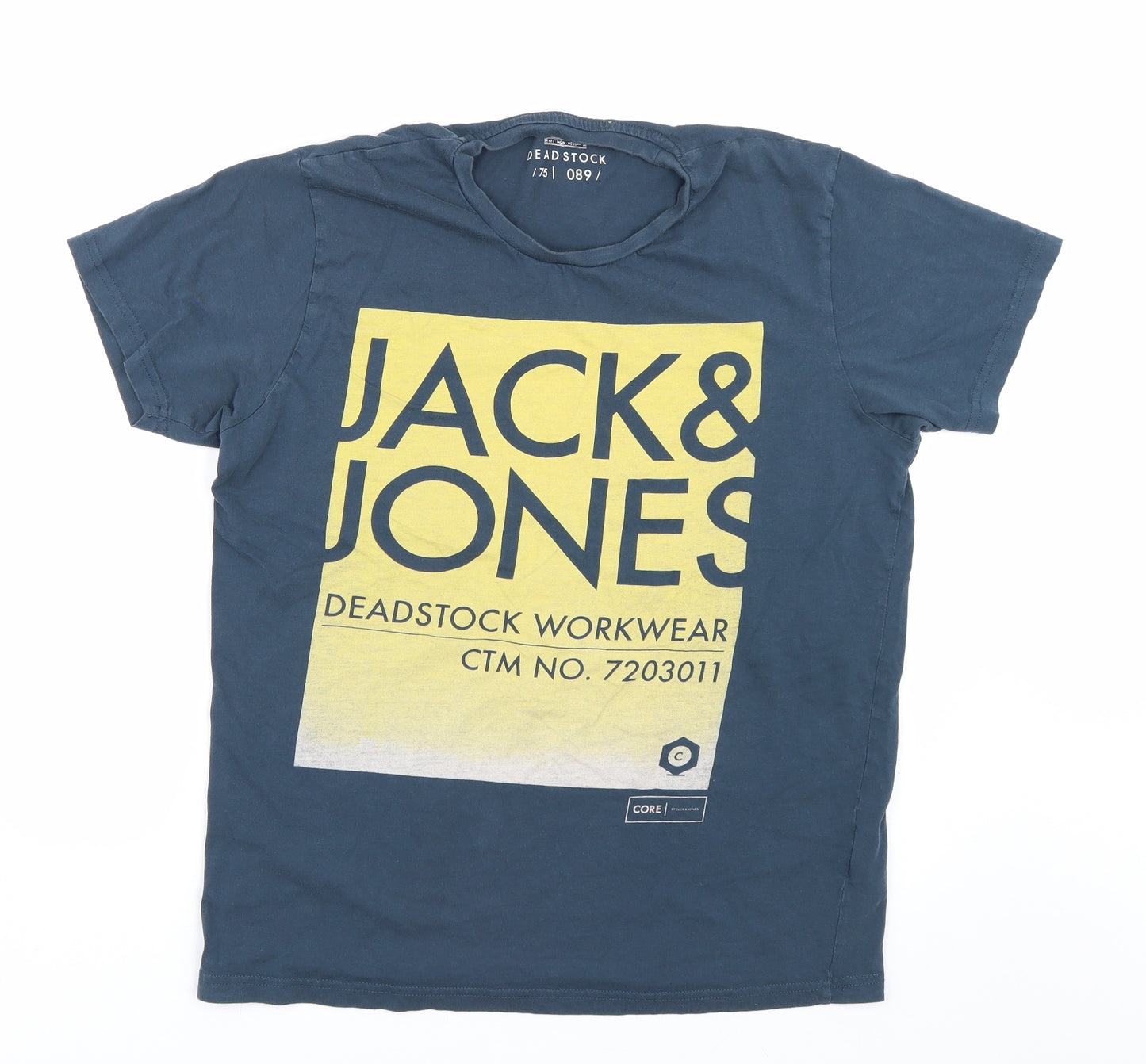 JACK & JONES Mens Blue    T-Shirt Size XL
