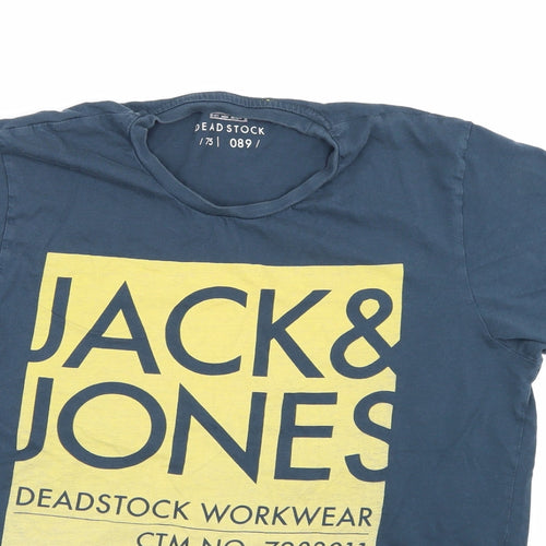 JACK & JONES Mens Blue    T-Shirt Size XL