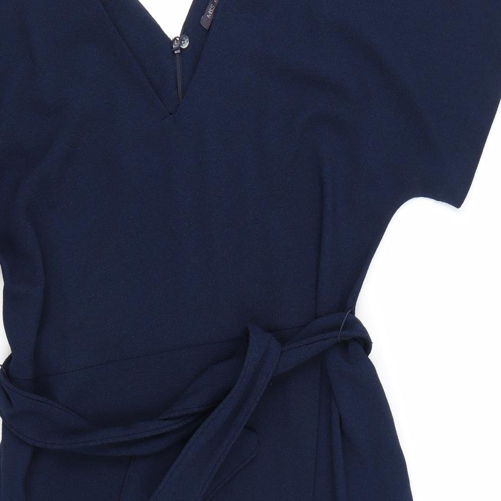 M&S Womens Blue   T-Shirt Dress  Size 16