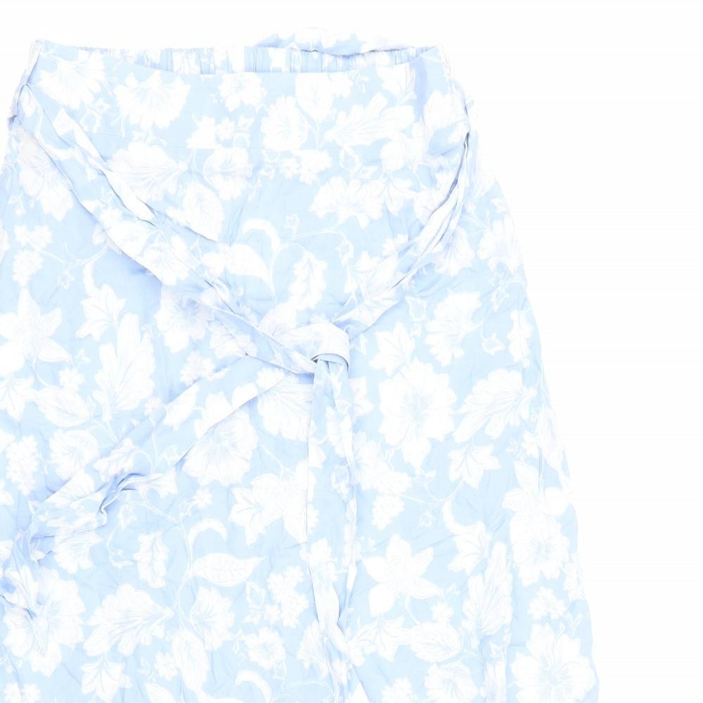 F&F Womens Blue Floral  Trumpet Skirt Size 8