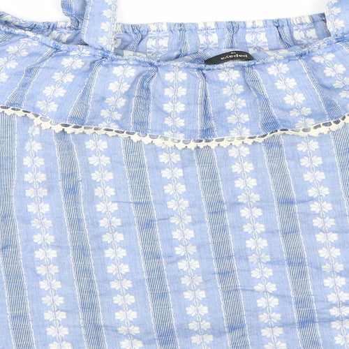 Papaya Womens Blue   Basic T-Shirt Size 10