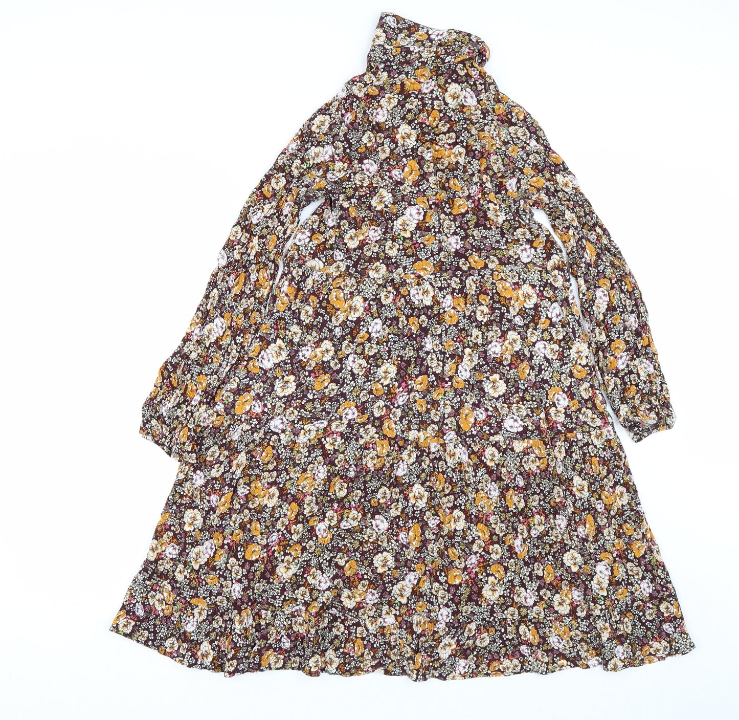 Actule Womens Multicoloured Floral  Shirt Dress  Size L
