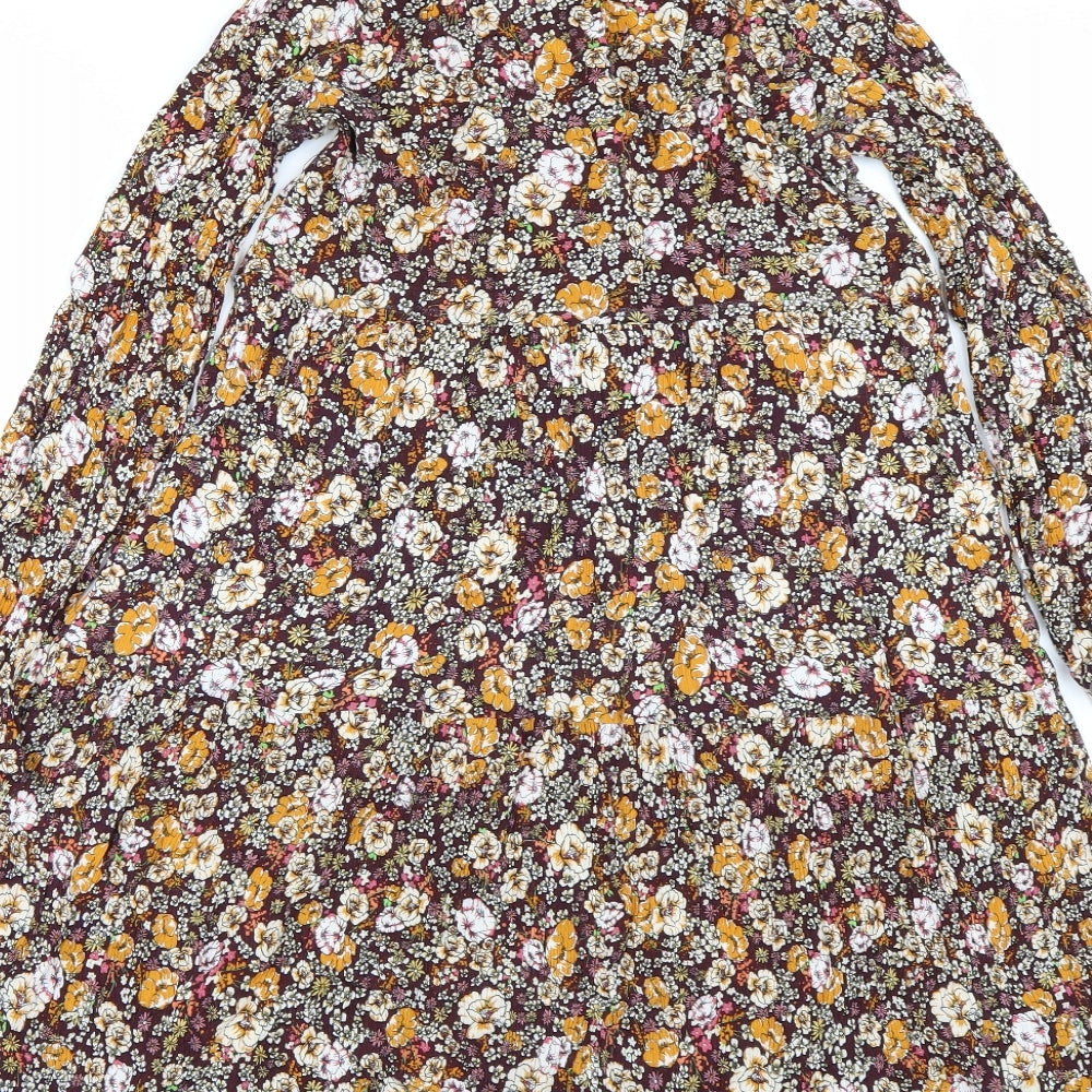 Actule Womens Multicoloured Floral  Shirt Dress  Size L