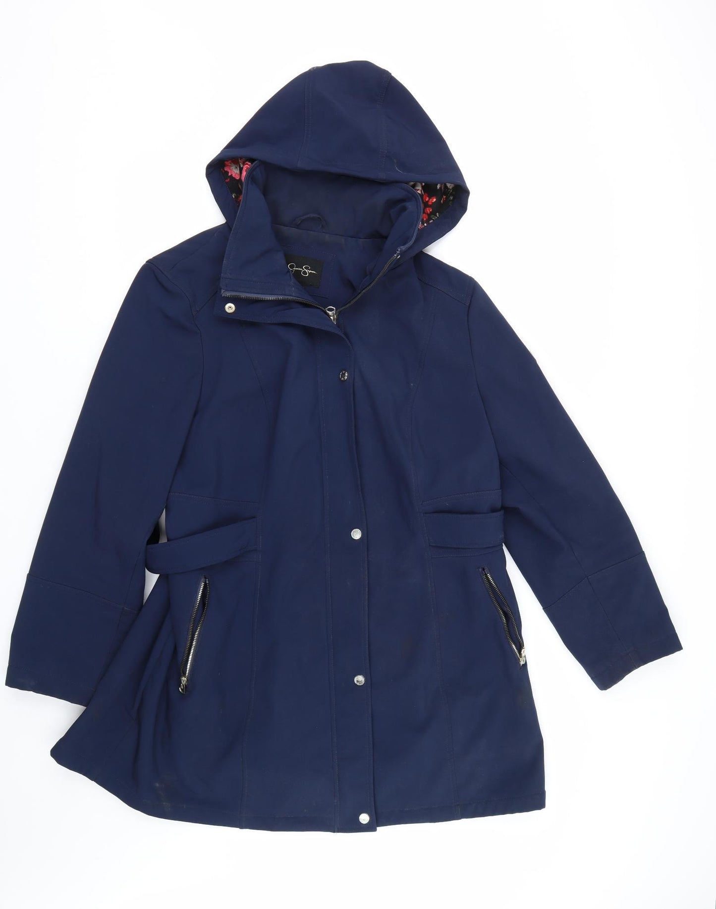 Jessica Simpson Womens Blue   Rain Coat Coat Size XL
