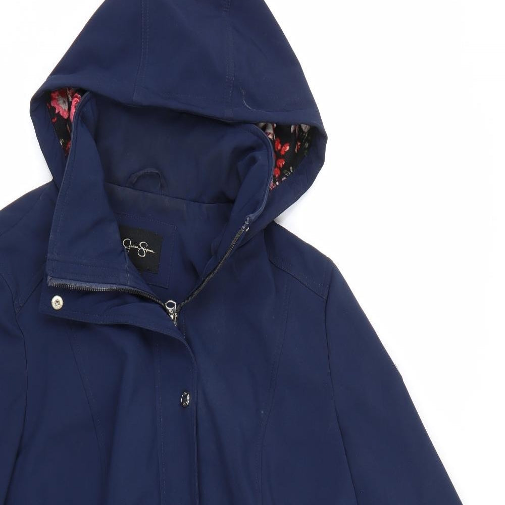 Jessica Simpson Womens Blue   Rain Coat Coat Size XL