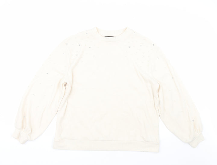 F&F Womens Beige Pullover Jumper Size 16