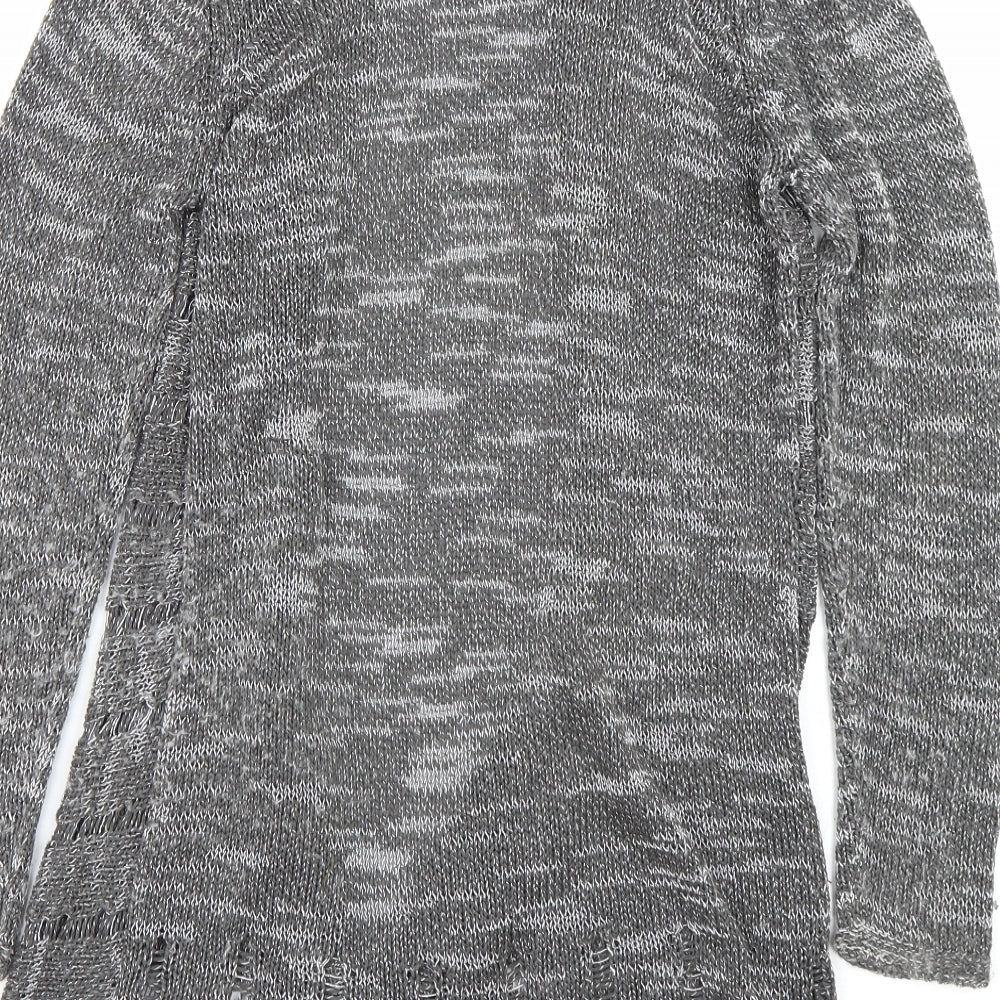 Per Una Womens Grey   Cardigan Jumper Size 8