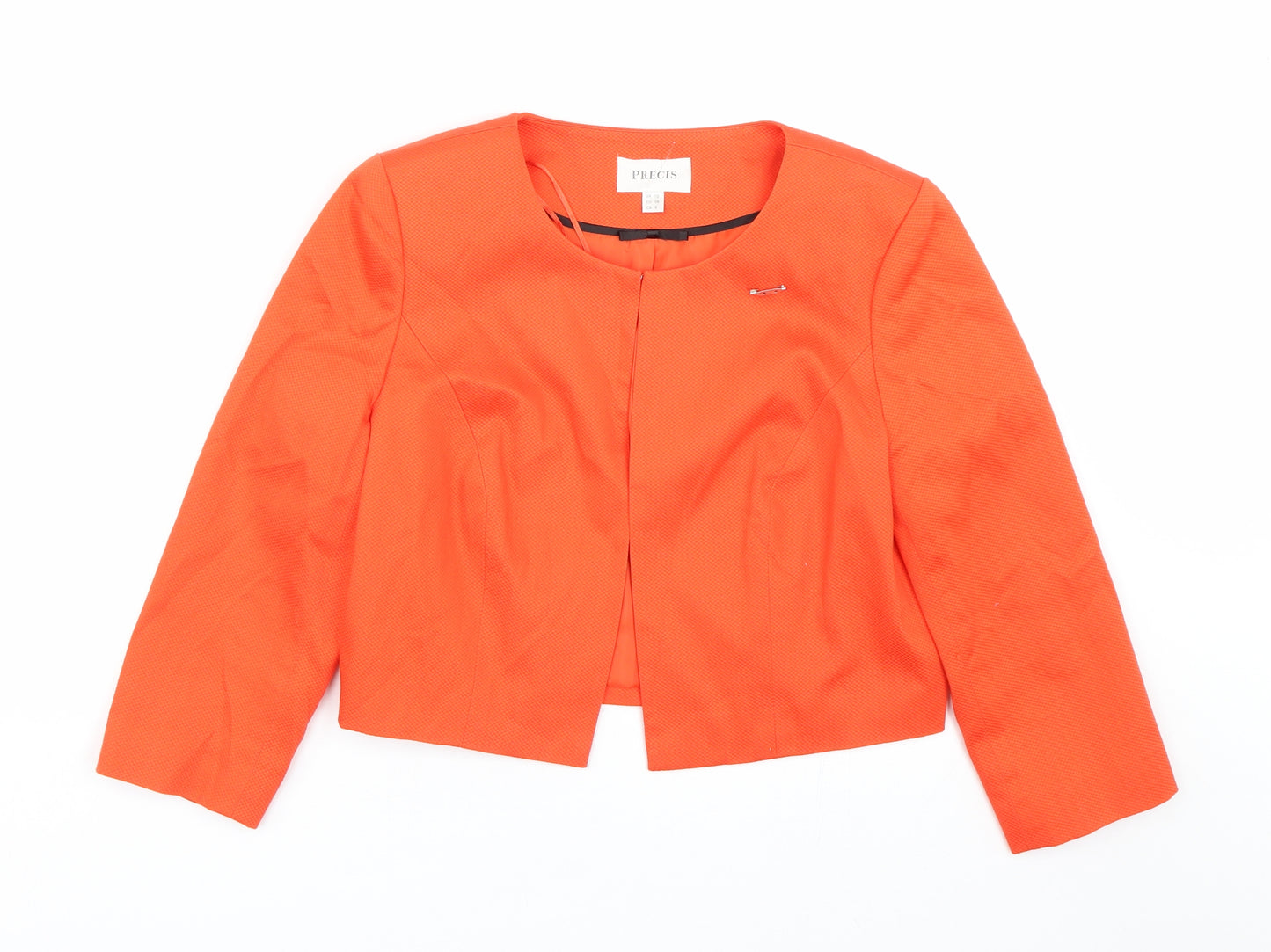 Precis Womens Orange   Jacket Blazer Size 10