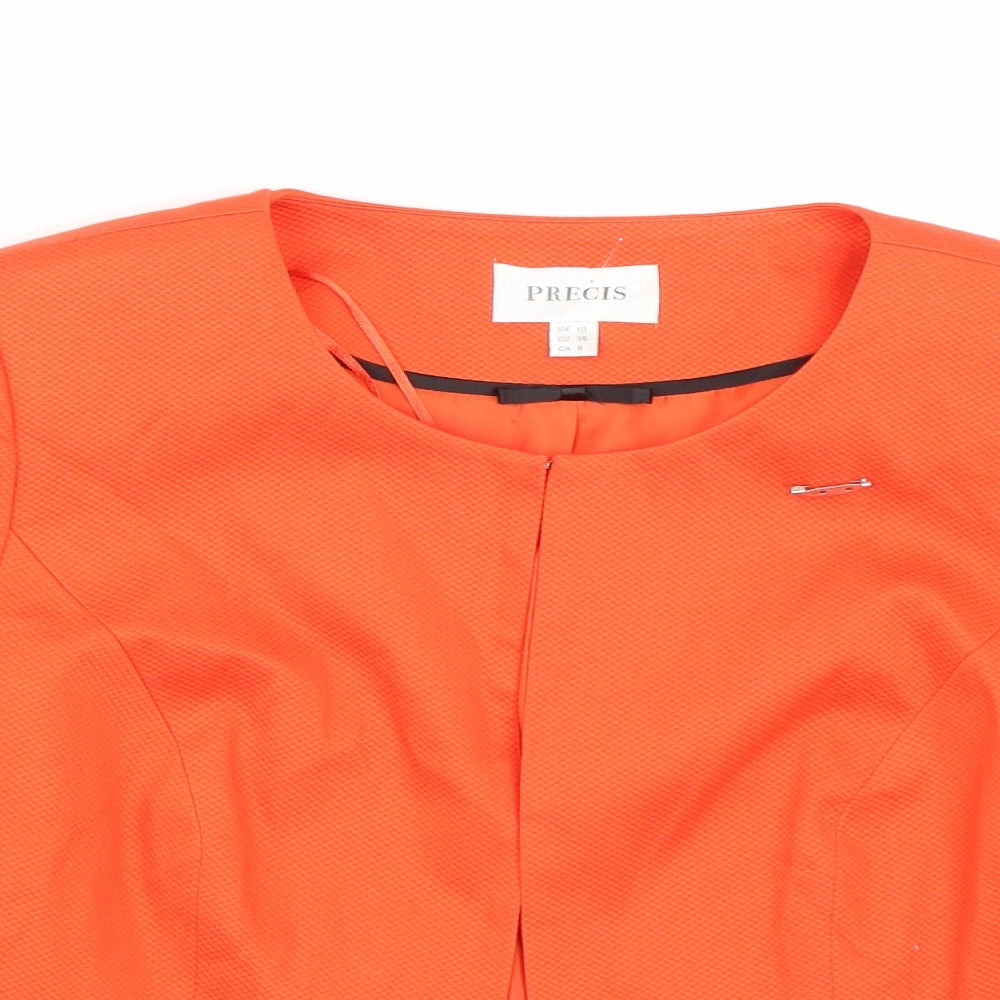 Precis Womens Orange   Jacket Blazer Size 10