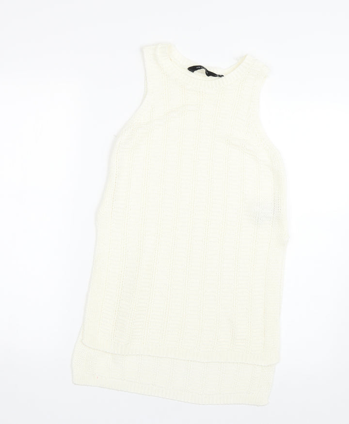 New Look Womens Beige   Basic Tank Size 8