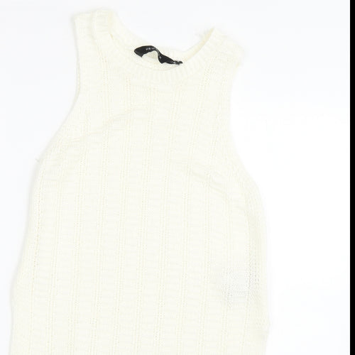 New Look Womens Beige   Basic Tank Size 8