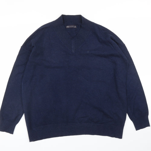 M&S Mens Blue   Pullover Jumper Size M