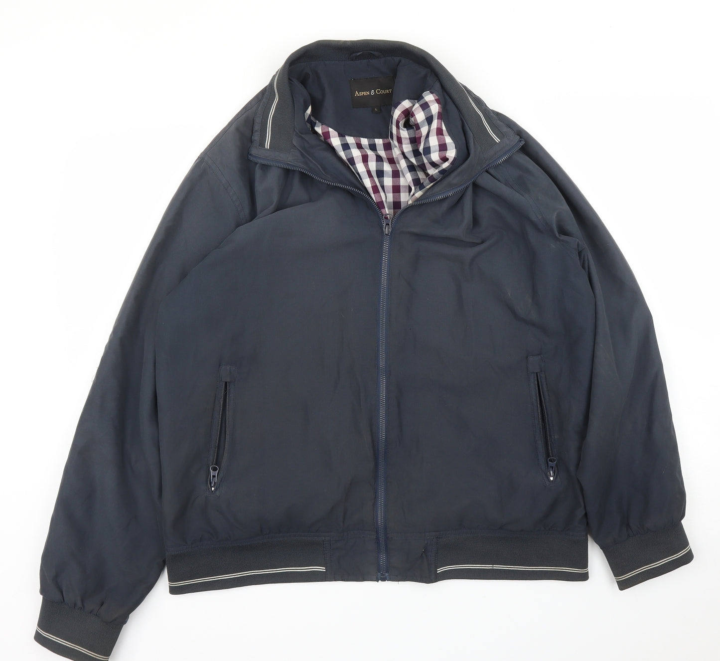 Aspen & Court Mens Blue   Bomber Jacket Coat Size L