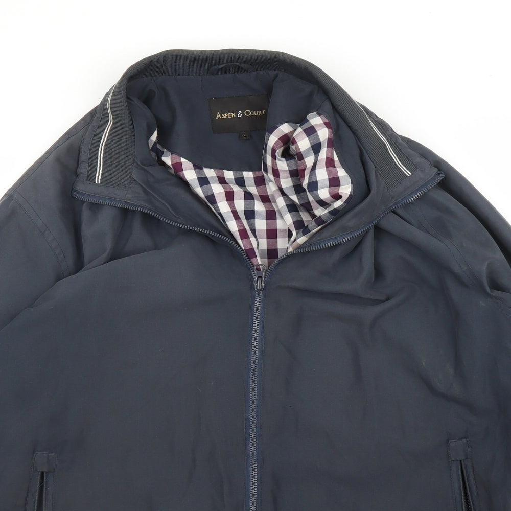 Aspen & Court Mens Blue   Bomber Jacket Coat Size L