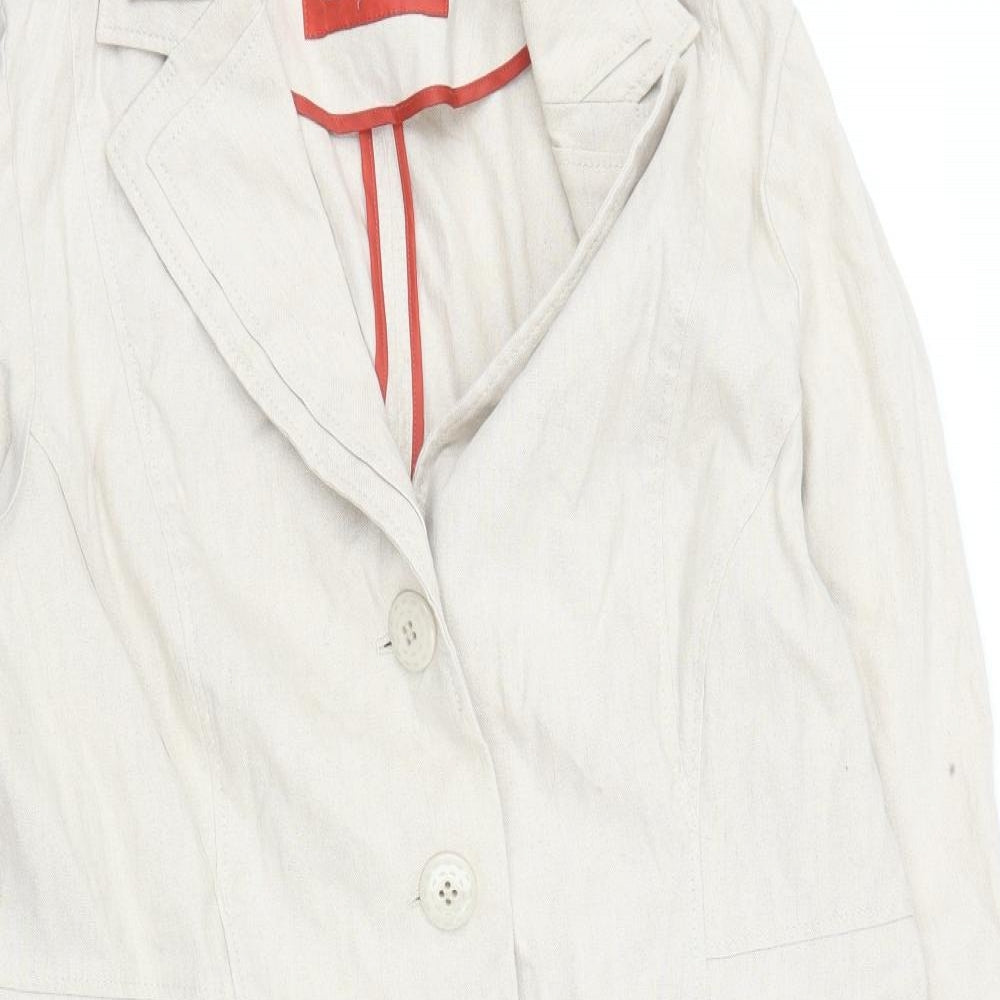 M&S Womens Beige   Trench Coat Jacket Size 18