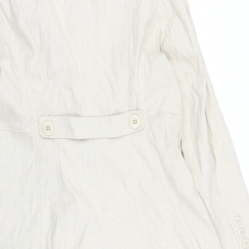 M&S Womens Beige   Trench Coat Jacket Size 18