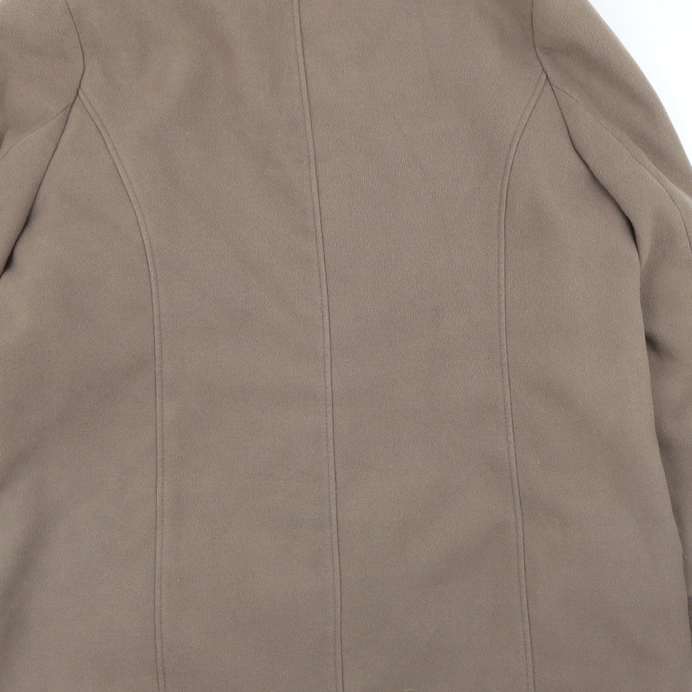 M&S Womens Brown   Overcoat Coat Size 18