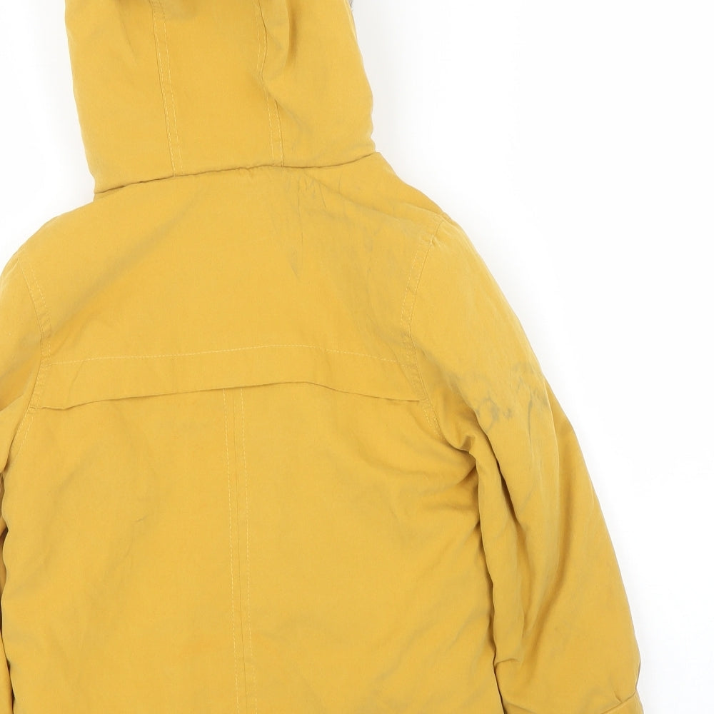 M&S Boys Yellow   Parka Coat Size 4-5 Years