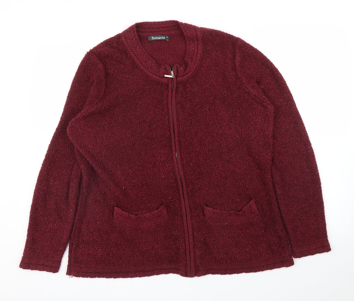 Bonmarché Womens Purple Full Zip Jumper Size M