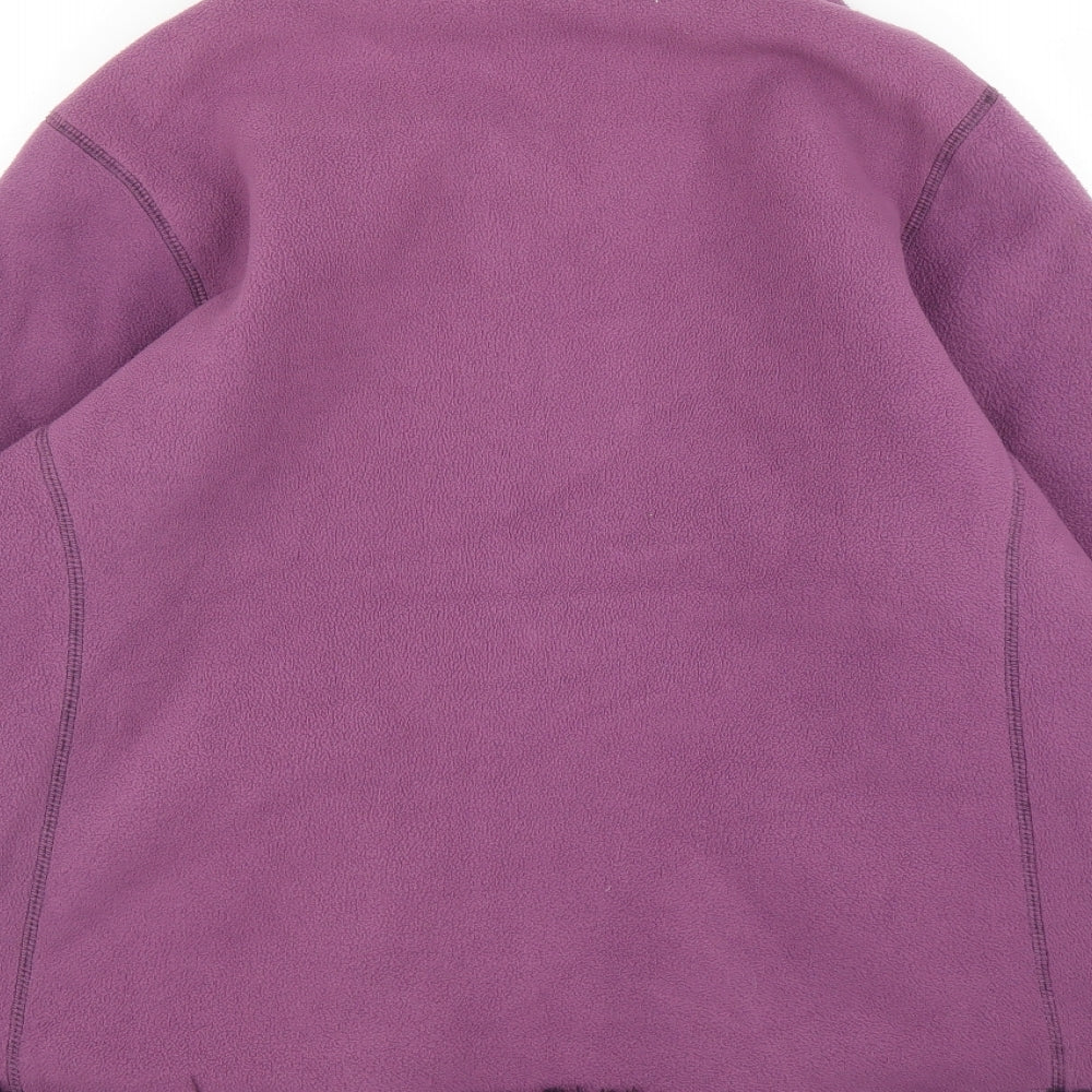 Preworn Womens Purple  Fleece Overcoat Coatigan Size L