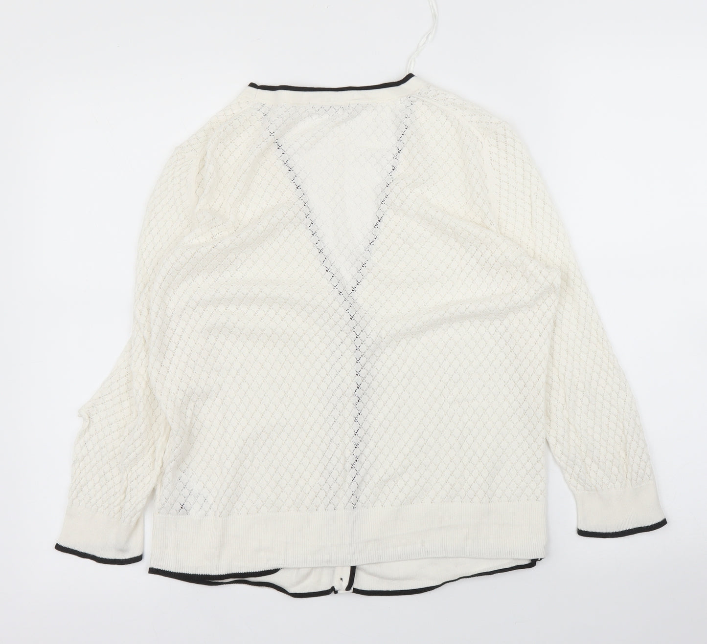 H&M Womens Ivory   Cardigan Jumper Size L