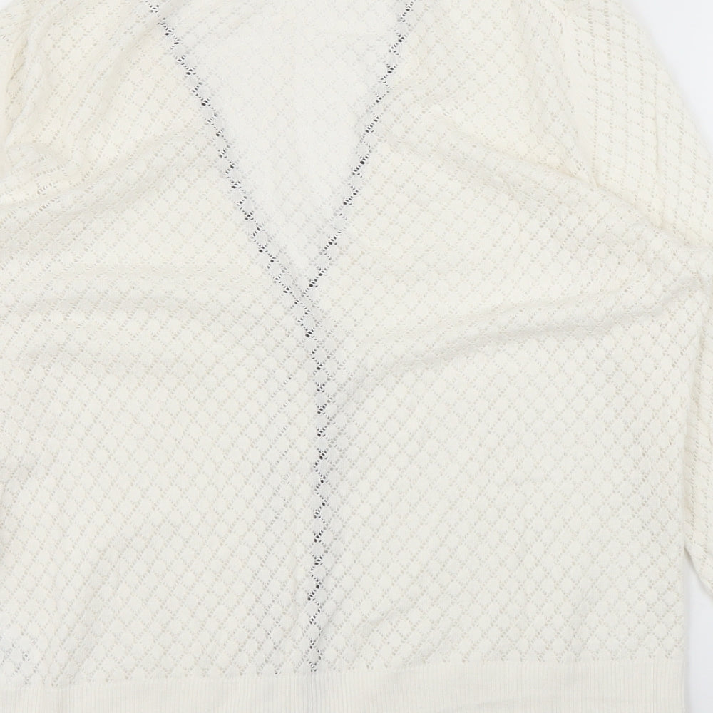 H&M Womens Ivory   Cardigan Jumper Size L