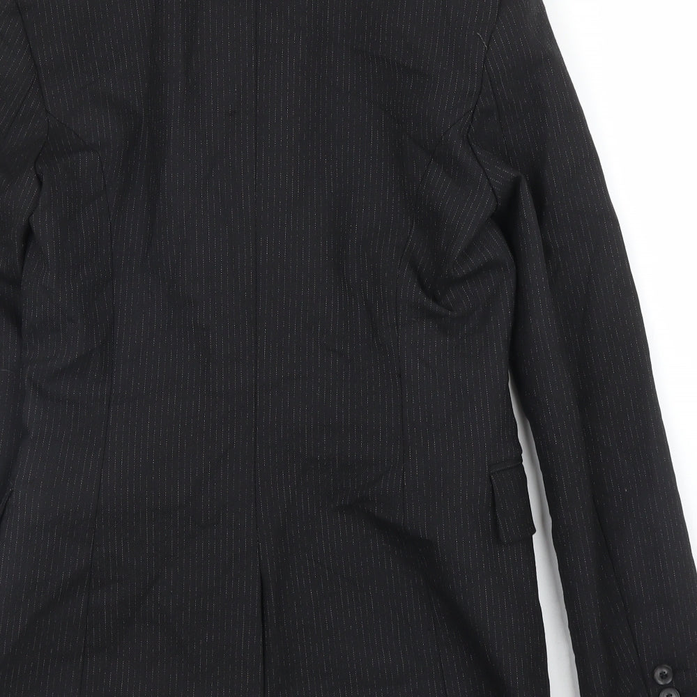 Zara Womens Black Striped  Jacket Blazer Size XS